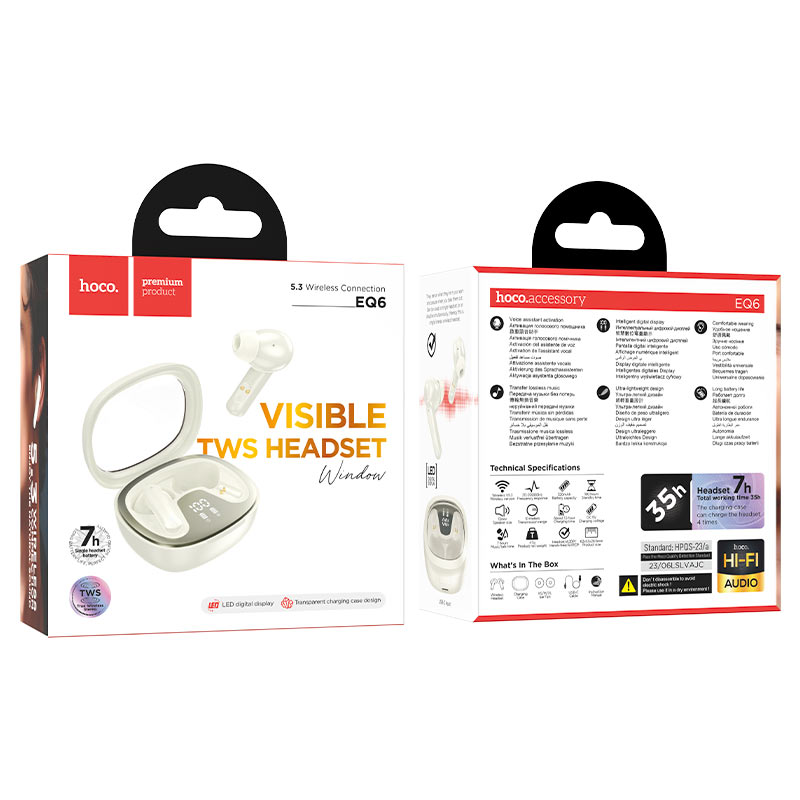 hoco EQ6 True Wireless Bluetooth Earphone