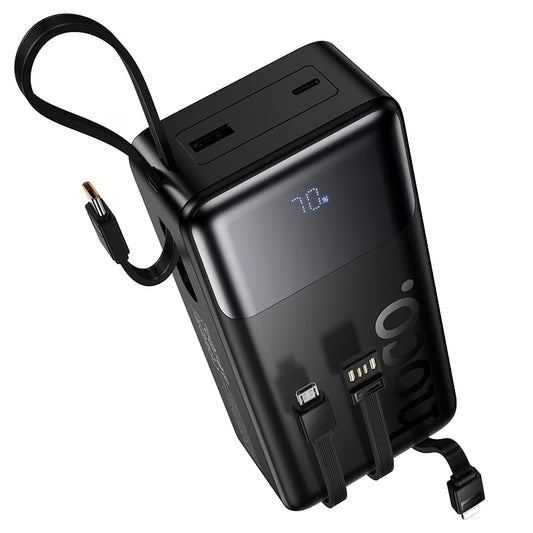 Hoco J156B 30000mAh Power Bank - Fast Charging ,4 Built-In Cables