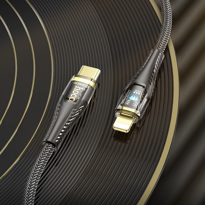Hoco U121 Cable Type-C to Lightning Fast Charge Gold Standard 60W