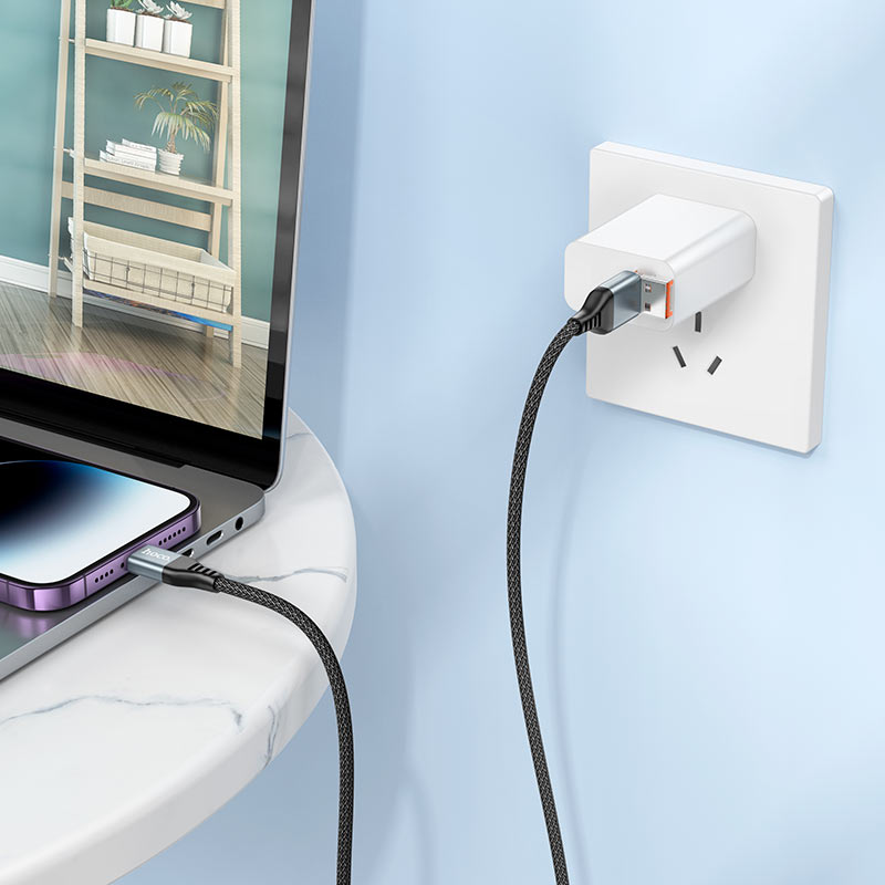 Hoco U128 Cable USB/Type-C to Lightning PD 27W Fast Charge