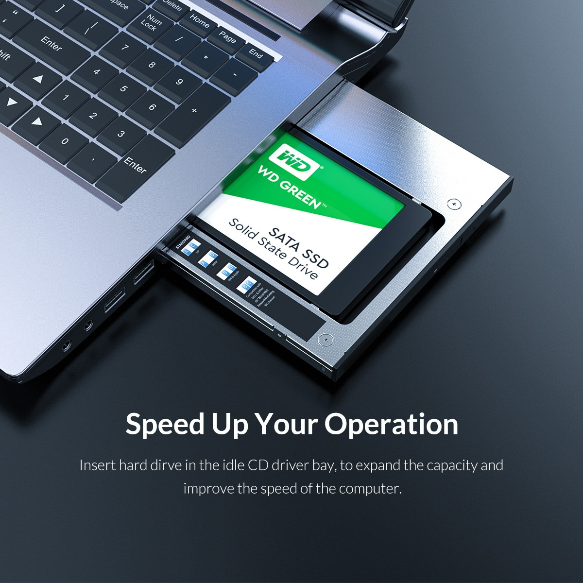 Pollen-Tech 2.5" SATA Universal Optical HDD/SSD caddy