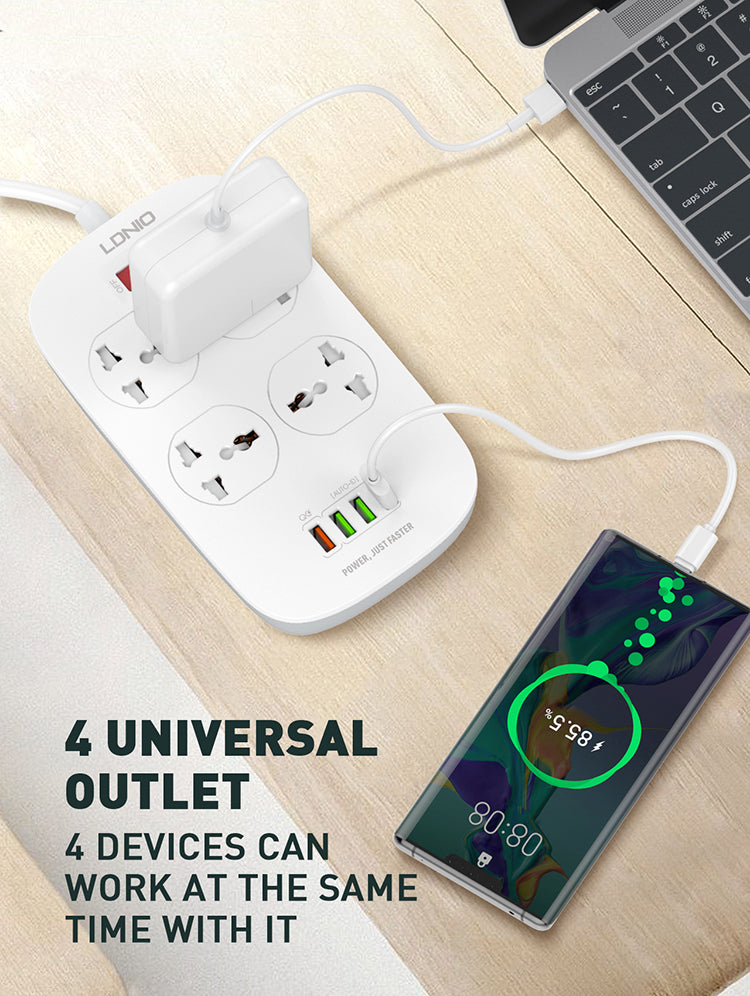 LDNIO SC4407 Universal Outlet Fast Charging Power Strip