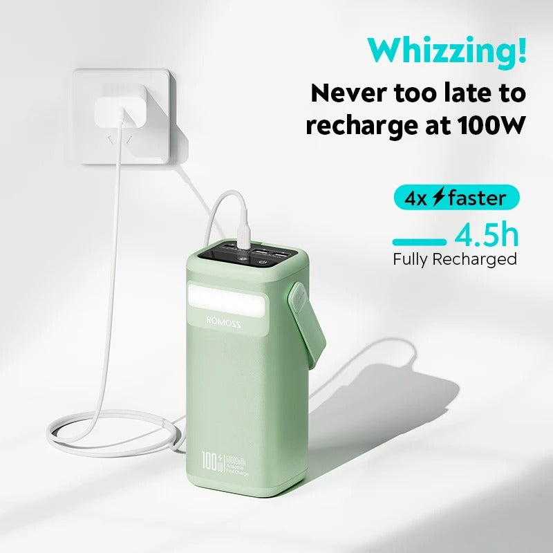 Romoss PMT40 EZCarry Pro 40000mAh 65W Fast Charge Power Bank – Green