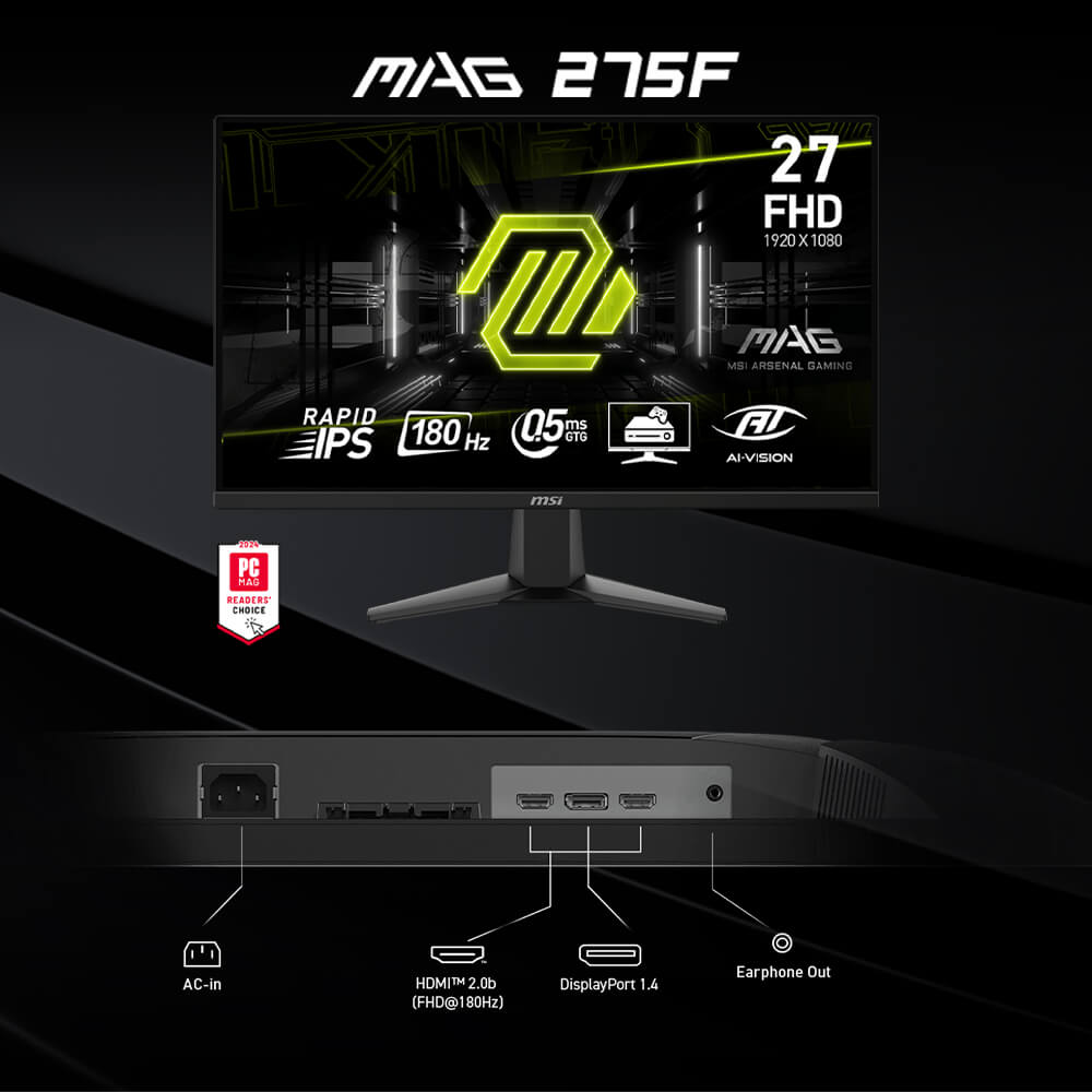 MSI MAG 275F 27″ FHD IPS Gaming Monitor