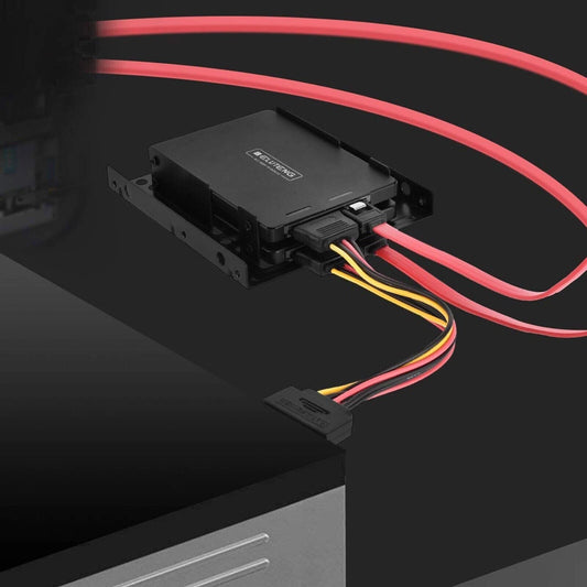 POLLEN 2x SATA Power 15 pin Y Splitter Cable Adapter Male to Female for HDD Hard Drive