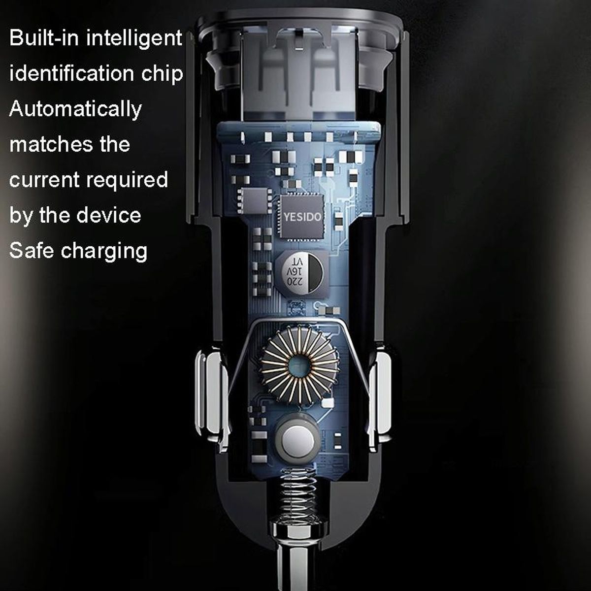 Yesido Y55 Dual Port 60W Fast Charging Car Charger