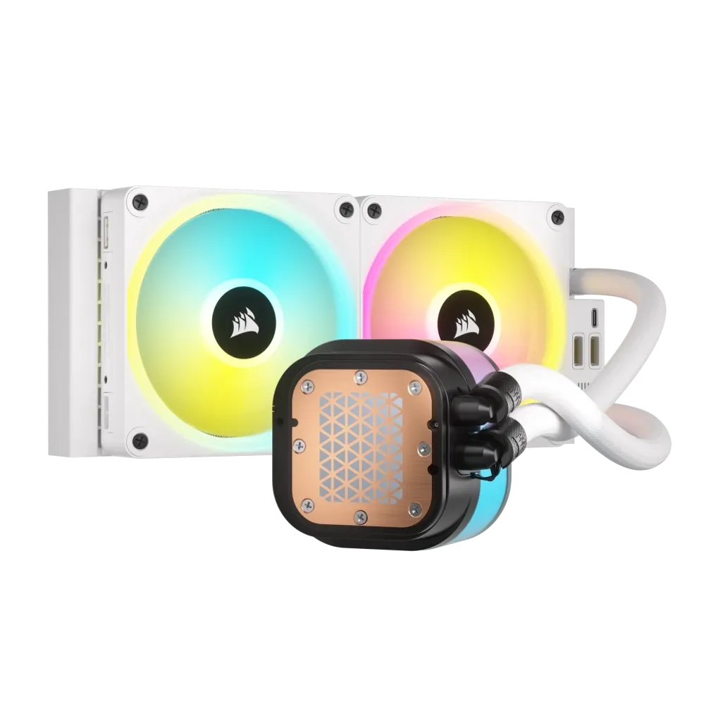 Corsair H100i 240mm Hybrid Liquid Cooler - 2400 RPM Fans Multi-Colour RGB