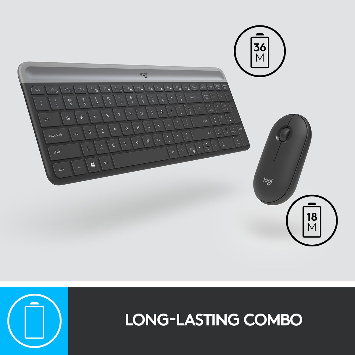 Logitech MK470 Slim Wireless Keyboard and Mouse Combo