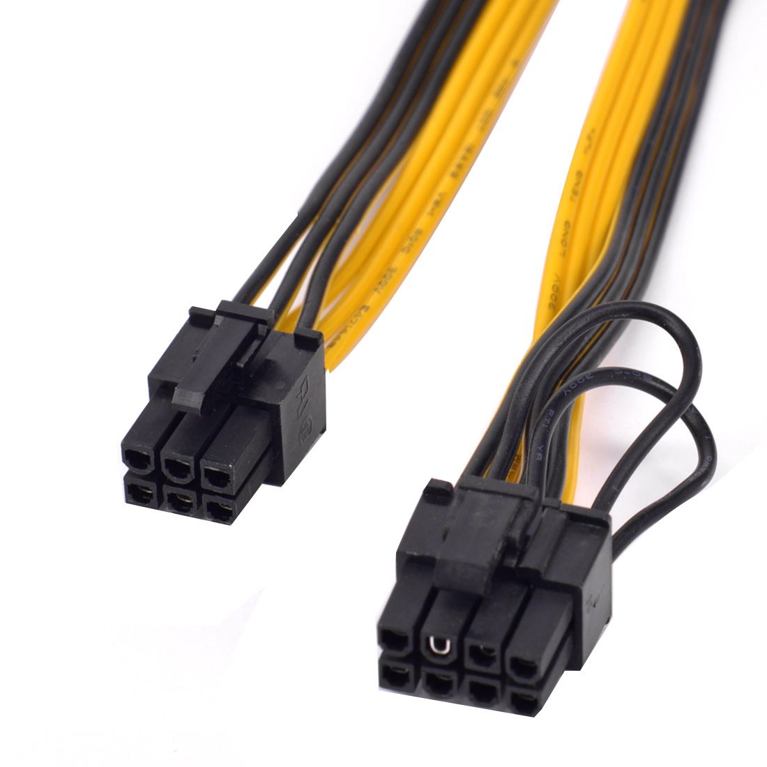 PCIe 6Pin to 6+2 Pin Power Supply Cable