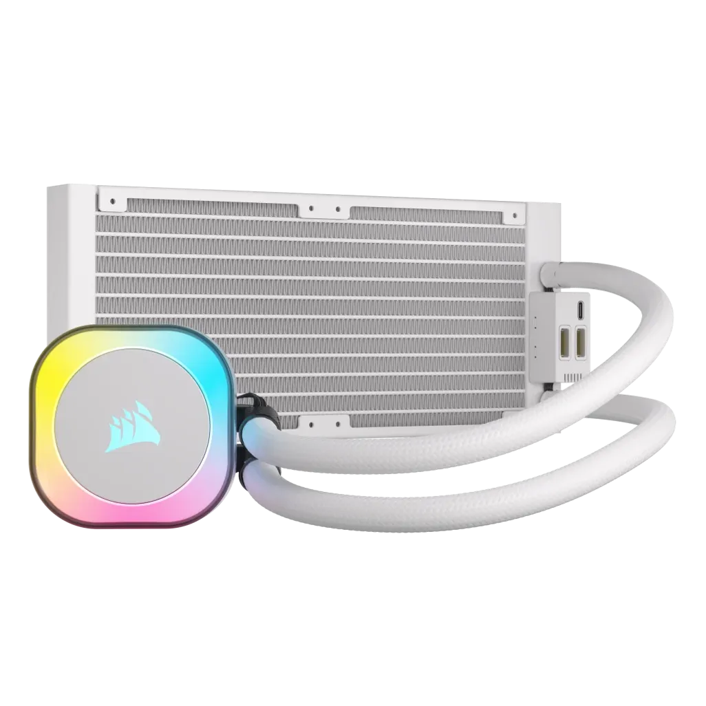 Corsair H100i 240mm Hybrid Liquid Cooler - 2400 RPM Fans Multi-Colour RGB