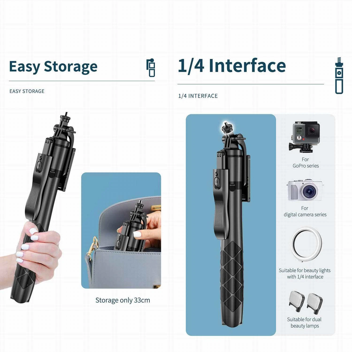 NeePho NP-L2 Selfie Stick Tripod Stand - 1.6m
