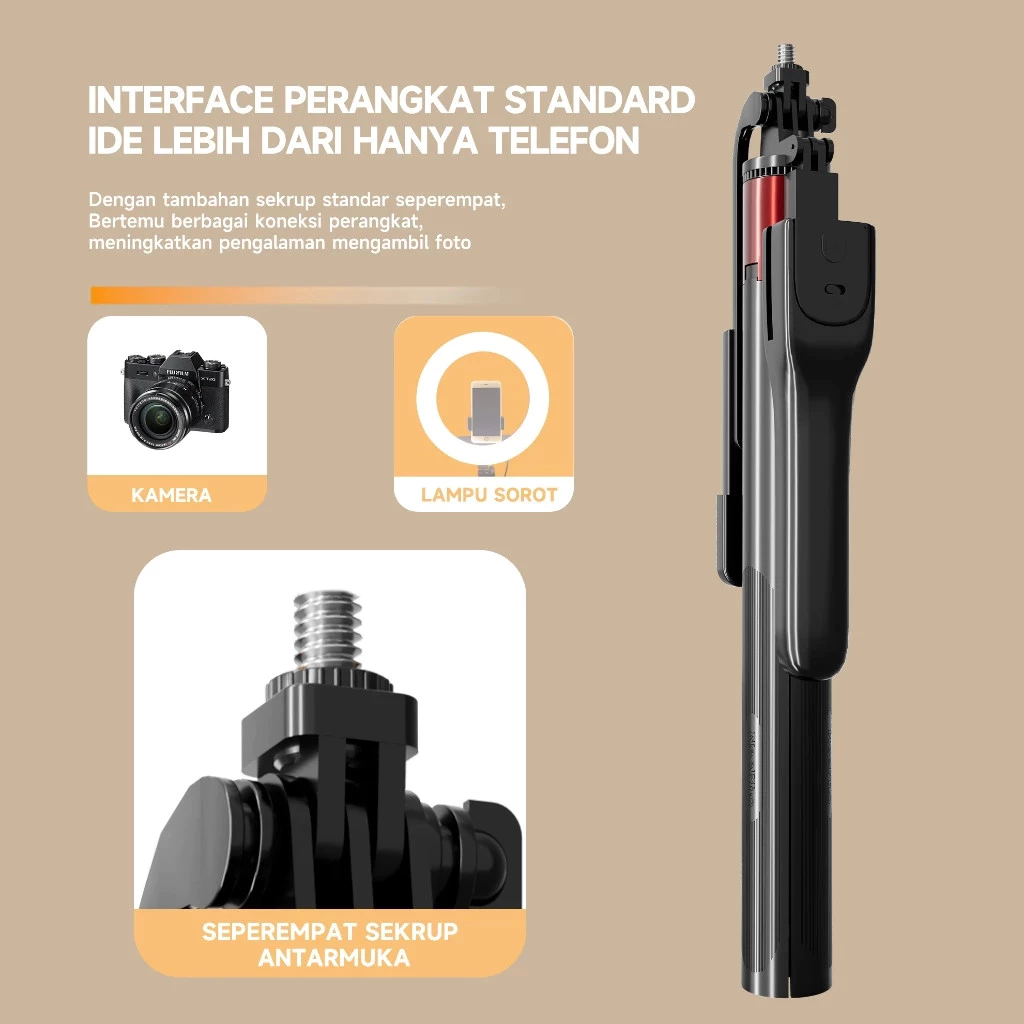 NeePho NP-L2S Selfie Stick Tripod Stand with LED