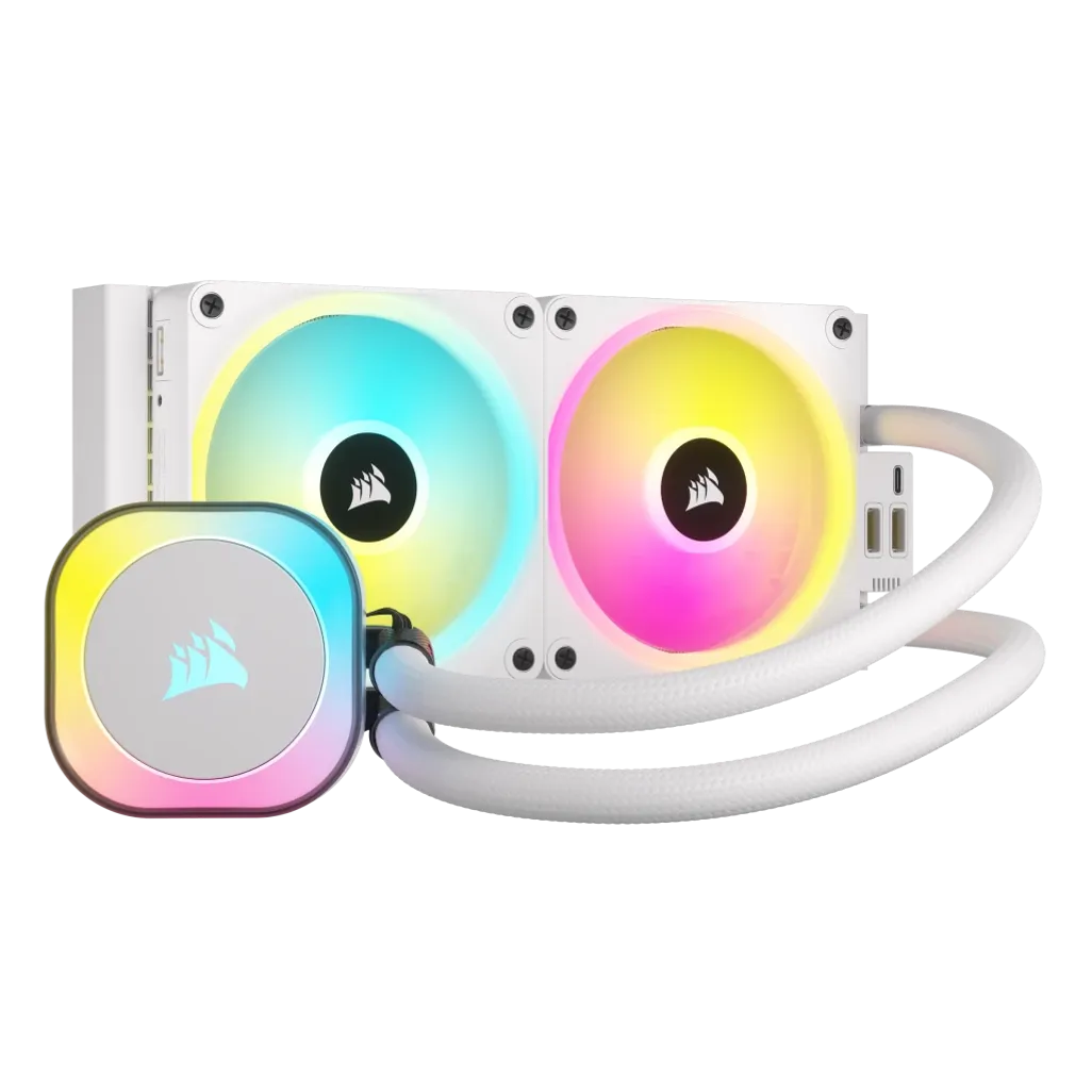Corsair H100i 240mm Hybrid Liquid Cooler - 2400 RPM Fans Multi-Colour RGB