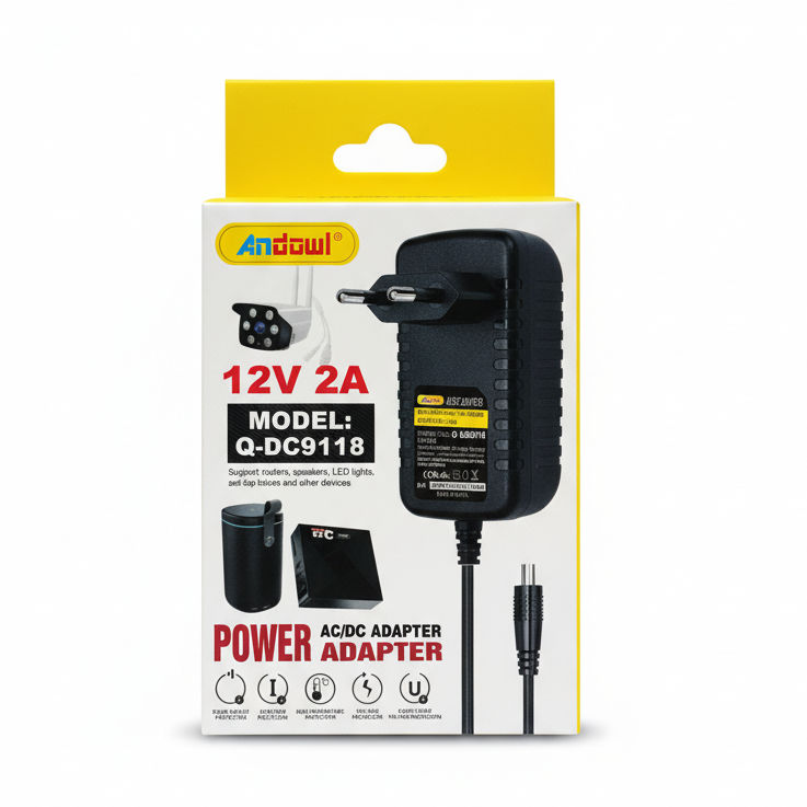 Andowl Multipurpose AC to DC Power Supply 12V 2A - (2.1 x 5.5mm)