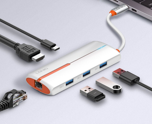 LDNIO-(DS-26H) 6 In 1 USB C Multifunction Docking Station