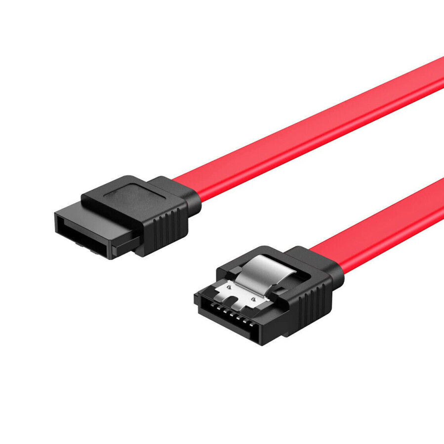 SATA III 6Gbps Straight HDD SDD Data Cable with Locking Latch - 2Pack