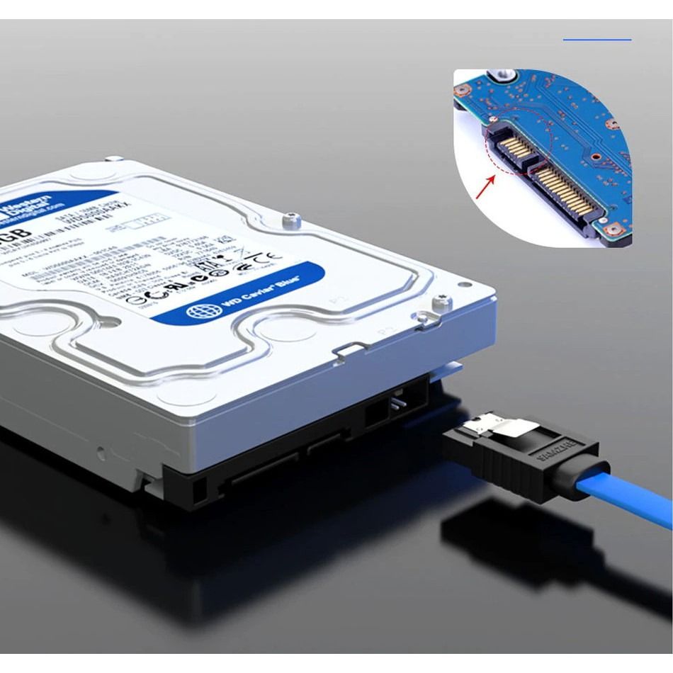 SATA III 6Gbps Straight HDD SDD Data Cable with Locking Latch -2 pack