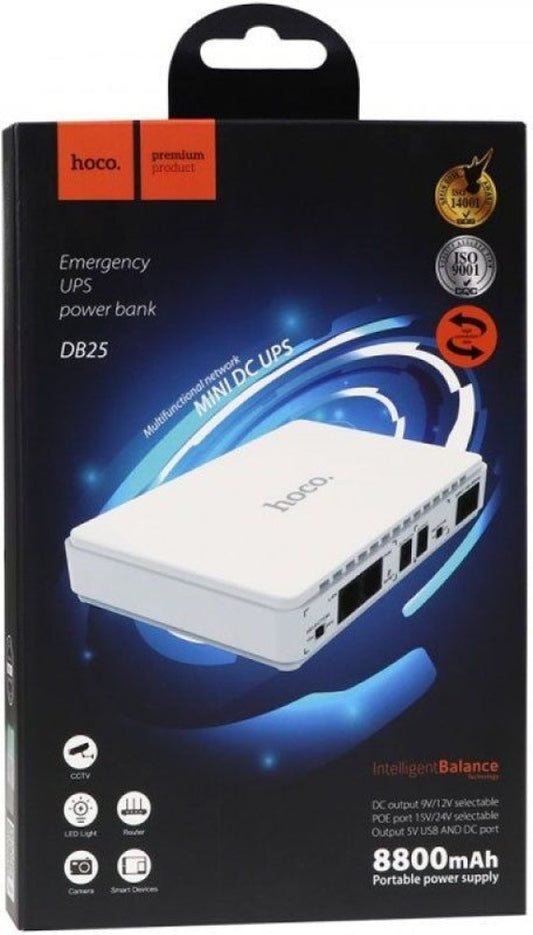 Hoco DB25 Dual 12V + USB 8800 mAh Emergency UPS Powerbank Mini DC UPS