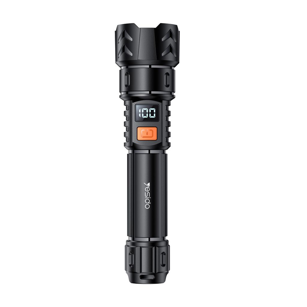 YESIDO TC10 Rechargeable LED Flashlight – Black