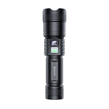Yesido Telescopic Zoomable LED Flashlight Rechargeable with Digital Display