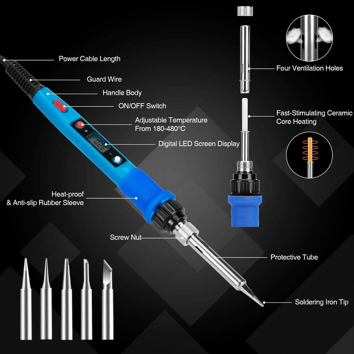 SUNSHINE SL-936D digital soldering iron