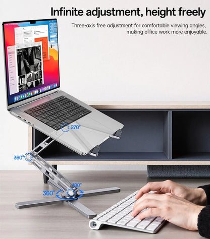 YESIDO LP09 Aluminum Laptop Stand Height Adjustable Foldable Notebook Stand