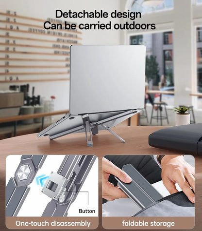 YESIDO LP09 Aluminum Laptop Stand Height Adjustable Foldable Notebook Stand