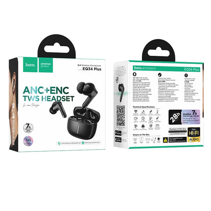 Hoco EQ34 Plus True Wireless ANC Bluetooth Headset