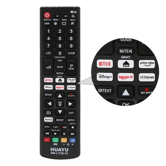 HUAYU RM-L1726 V2 LG  IR Smart TV remote control