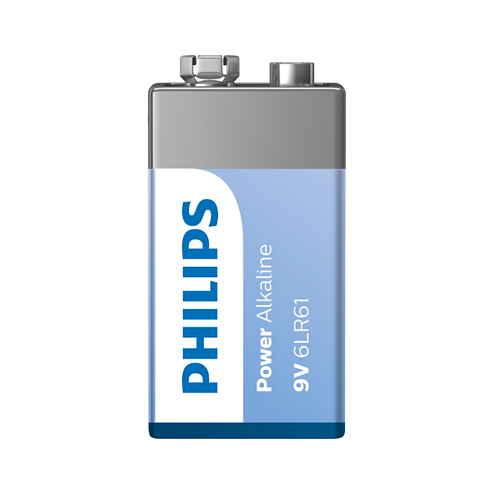 Philips Power Alkaline 6LR61 Battery 9V