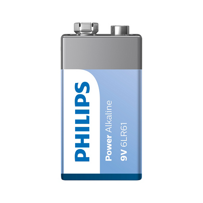 Philips Power Alkaline 6LR61 Battery 9V
