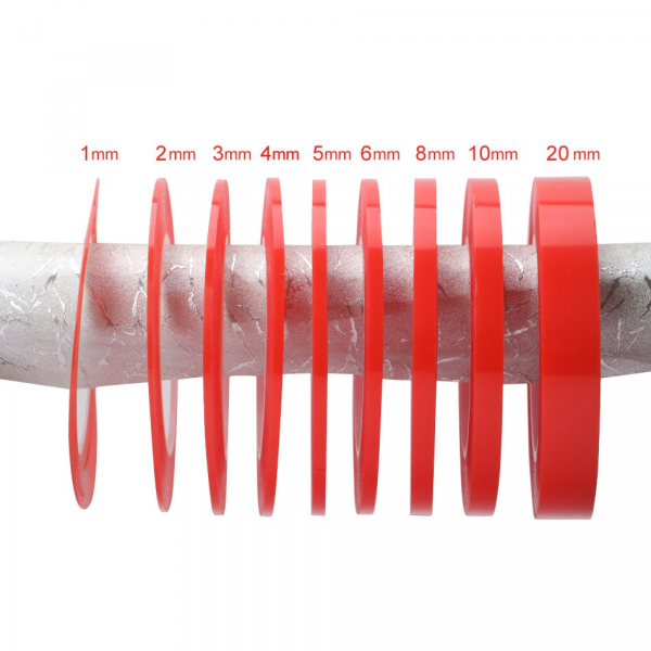 Pollen Double Sided Adhesive Tape (Red) For Mobile Phone repairs - 2mm x 50m