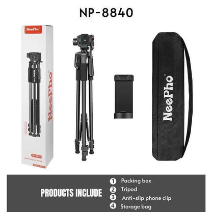 NeePho NP-8840 180 Degrees Tilt Handle Carbon Fiber Camera Tripod Phone