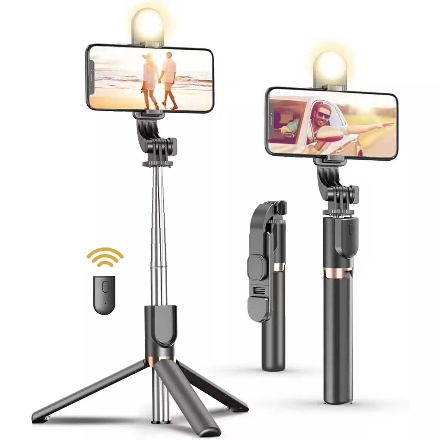 Plokama LIVE-K8 LED Multifunctional Selfie Stick -1.3m