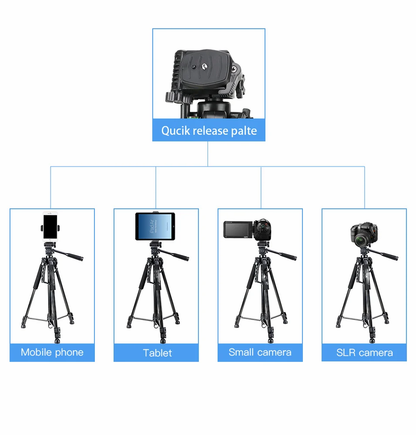NeePho NP-8840 180 Degrees Tilt Handle Carbon Fiber Camera Tripod Phone