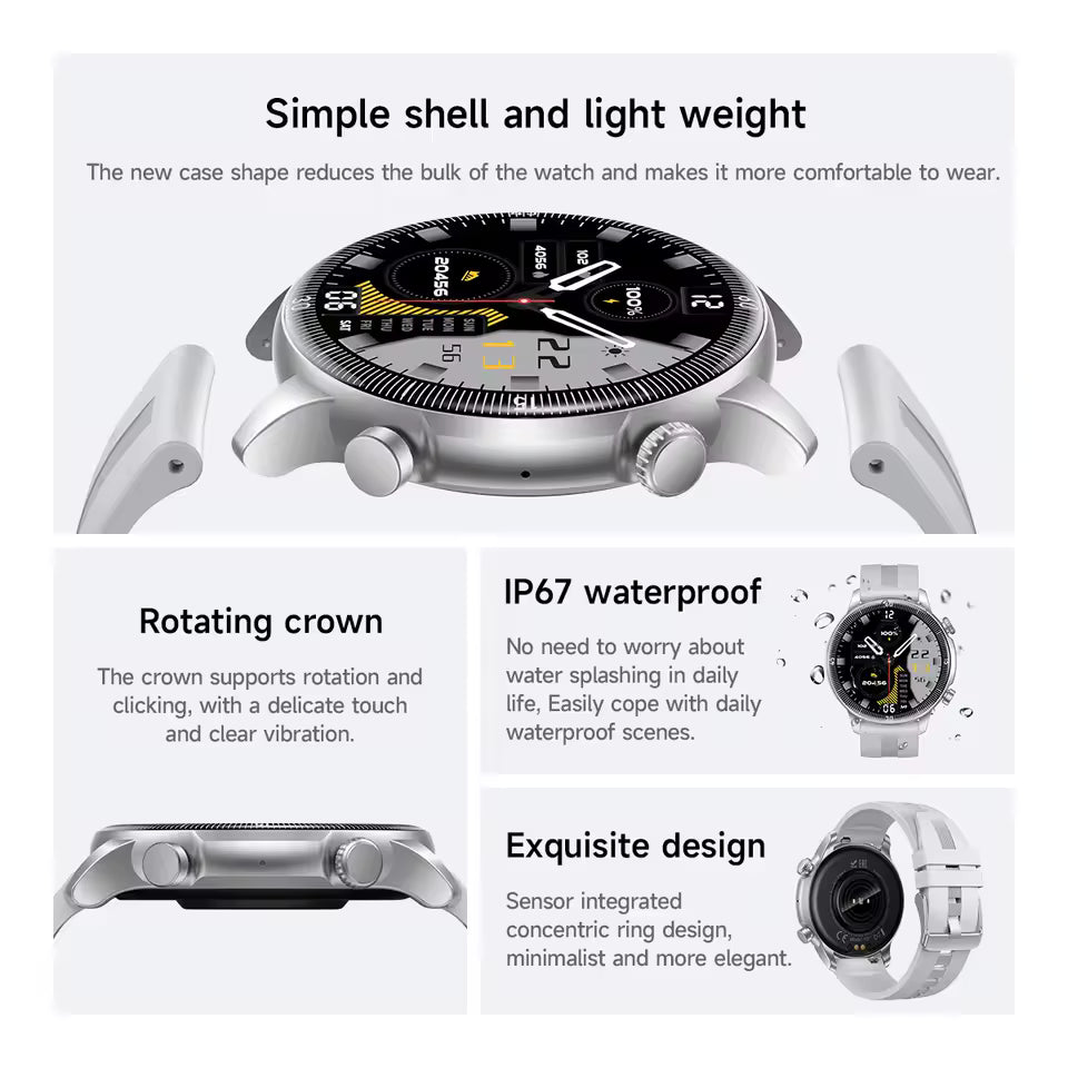 Hoco Y31 Smart Watch Bluetooth 5.3, AMOLED Display & IP68 Waterproof