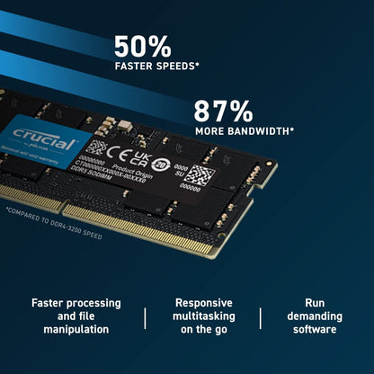 Crucial 8GB 4800MHz DDR5 SODIMM Notebook Memory