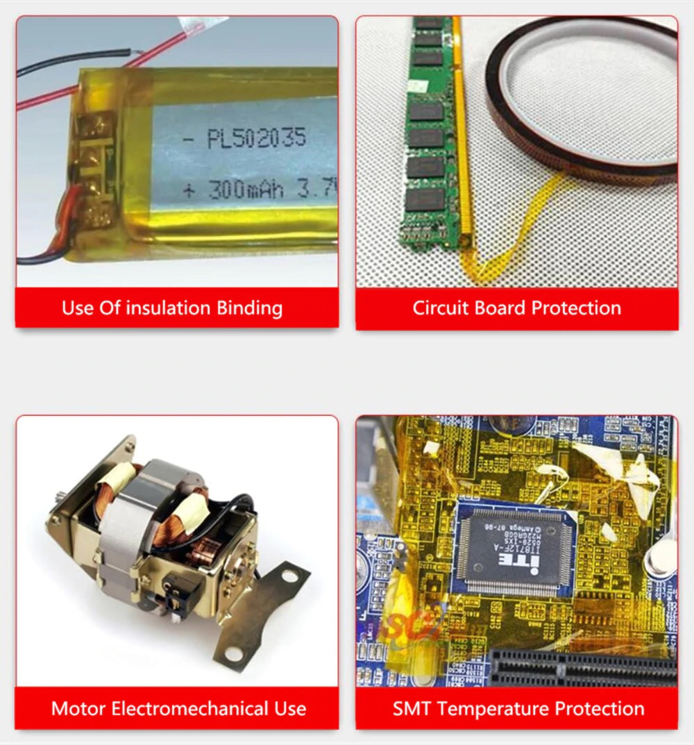 Heat Resistant Kapton Tape For Electronics Masking, Soldering, Protecting Circuit Board