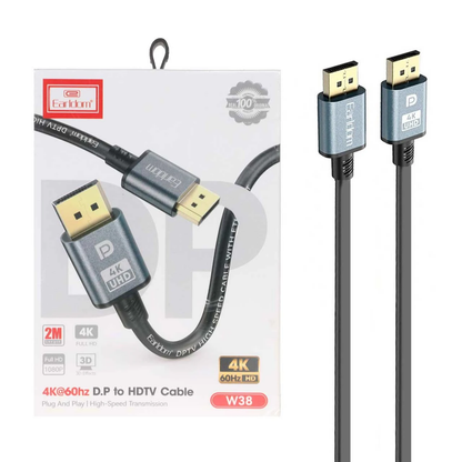 Earldom W38 4k@60Hz DisplayPort to DisplayPort Cable, 2 Meter