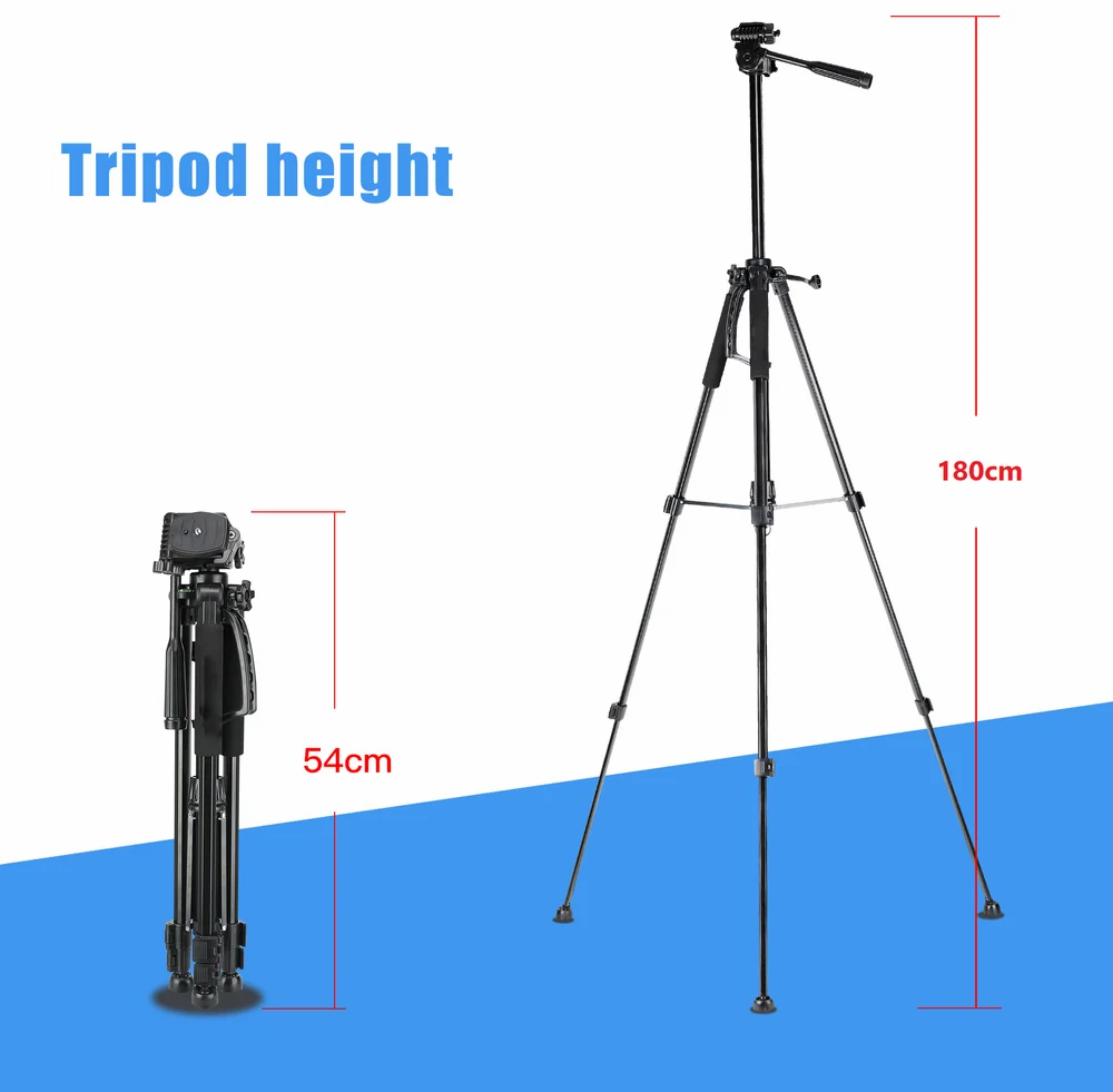 NeePho NP-8840 180 Degrees Tilt Handle Carbon Fiber Camera Tripod Phone