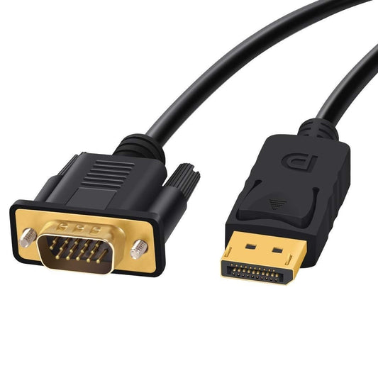 Pollen Display Port (DP) To Vga Cable Black - 1.8m