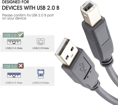 Pollen USB 2.0 Printer Cable  - 1.8m