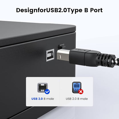 Pollen USB 2.0 Male to USB-B Male Printer Cable,