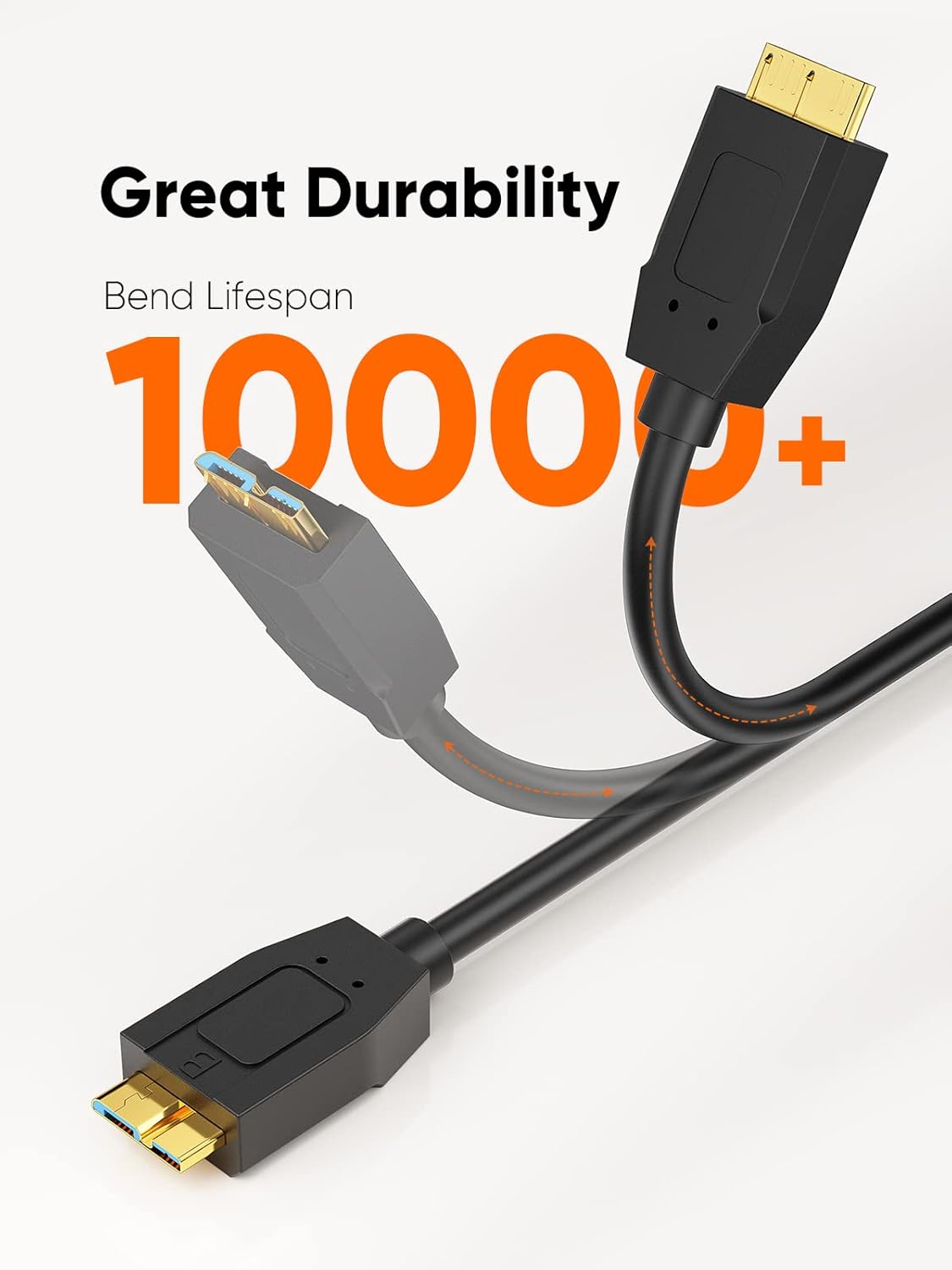 USB Type-C to Micro B Hard Drive Cable - 1m