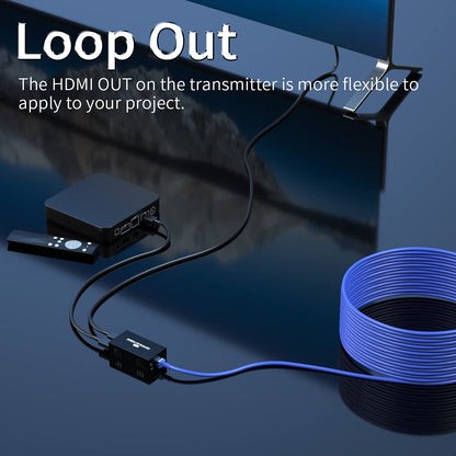 HDMI Extender 4K@60Hz Over Cat6 Up to 60 Meters