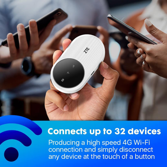 ZTE U10 Pro 4G LTE Mobile Wireless (MiFi) Router - White