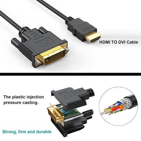 Gizzu 1080P HDMI to DVI-D Cable - 1.8m
