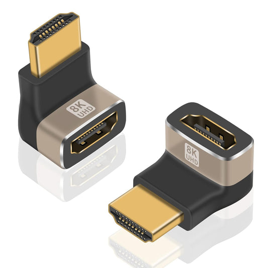 Right Angled Gold Plated HDMI Male to Female Adapter