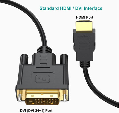 Gizzu 1080P HDMI to DVI-D Cable - 1.8m