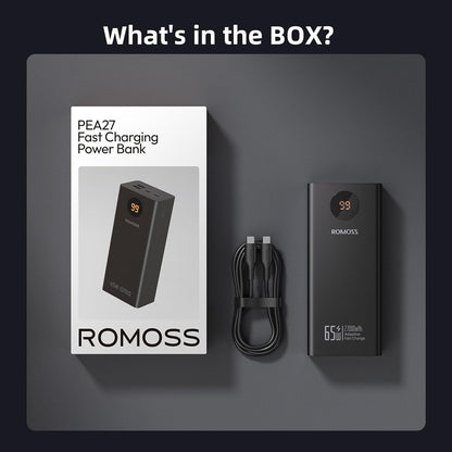 Romoss PEA27S Pro 27000mAh 65W Fast Charge Power Bank – Black